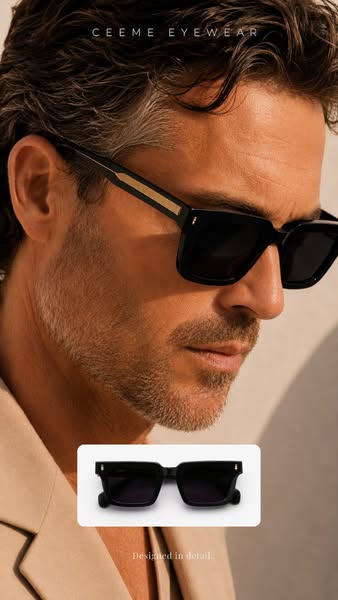 Step into confidence with our handcrafted acetate frames, designed to stand out.