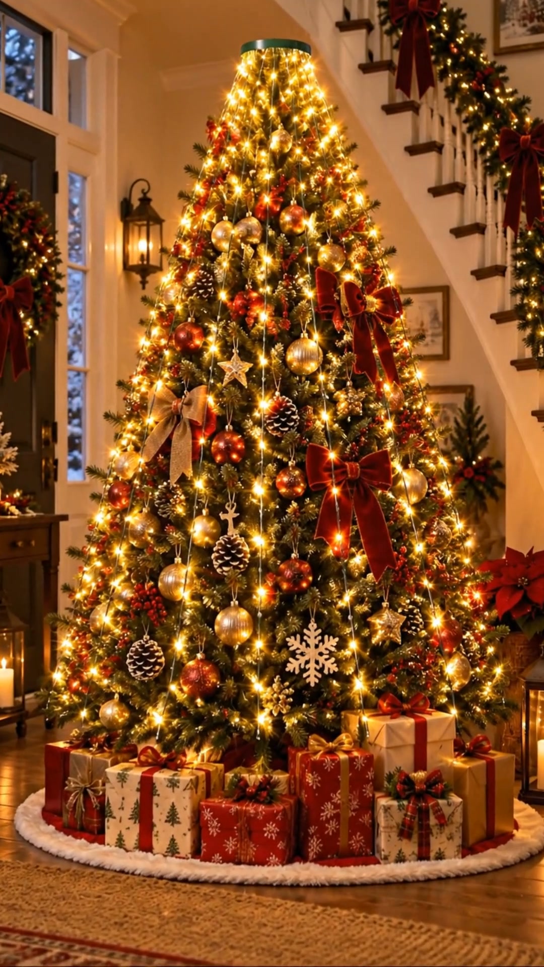 Christmas Tree Cascade Lights