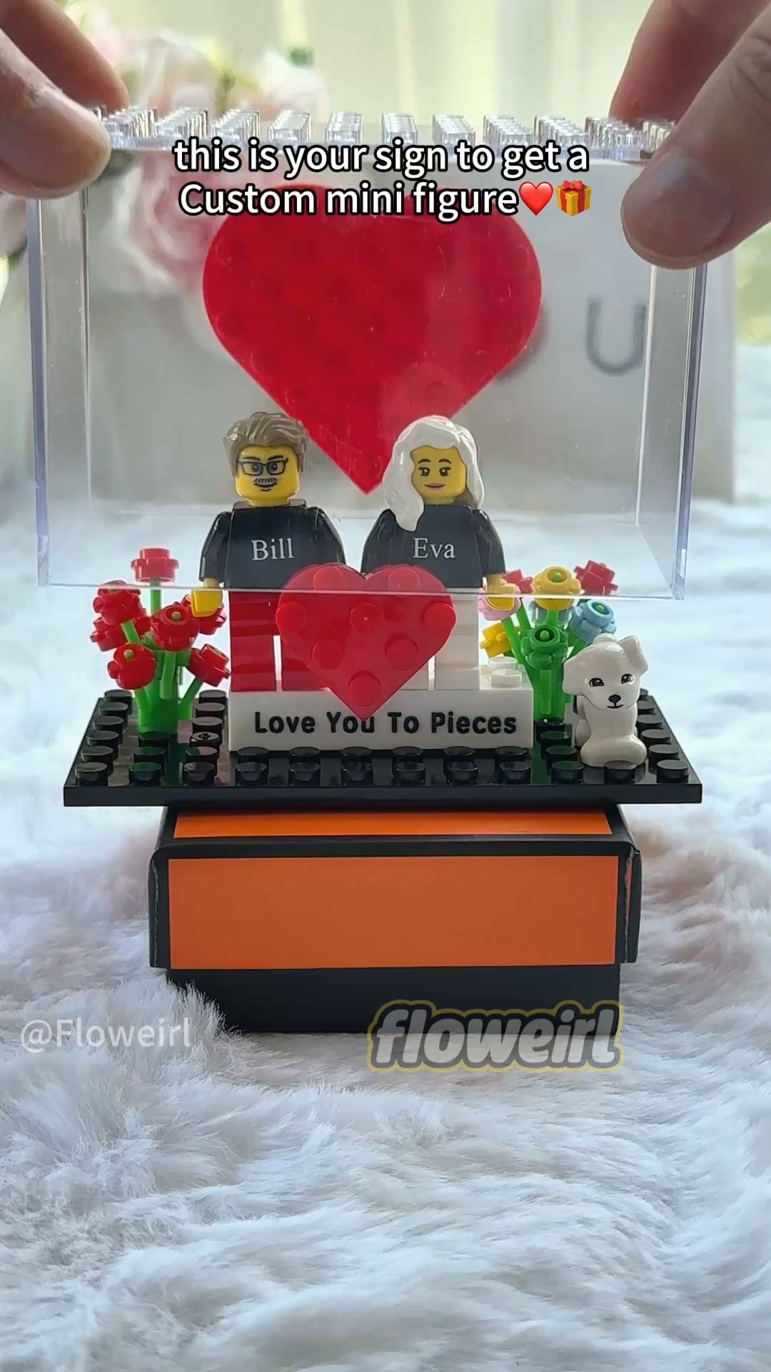 Custom Couple Mini Brick Figures Gift Set