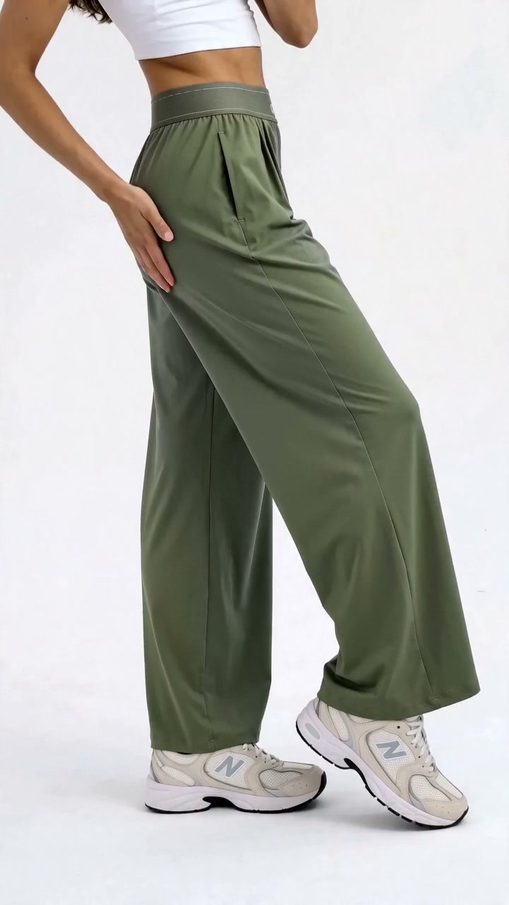 High-Waisted Wide-Leg Sweatpants