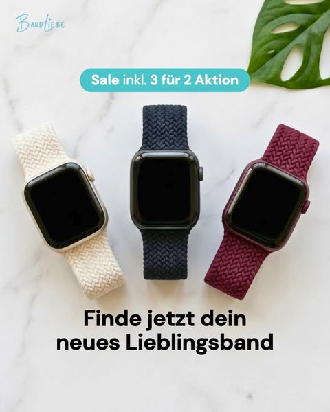 3 für 2 — Deine Apple Watch Band Kollektion