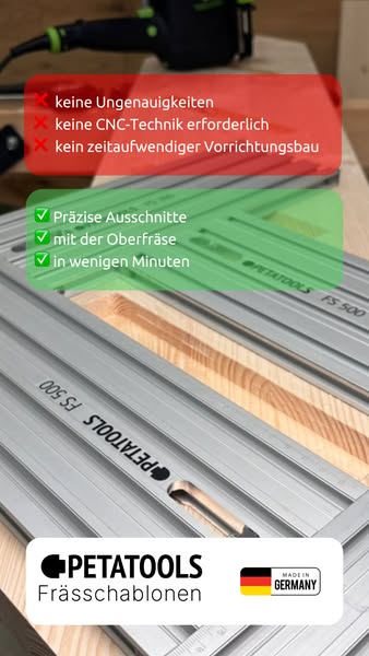 Präzise Ausschnitte mit der Oberfräse in wenigen Minuten
