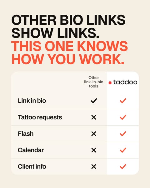 The link in bio for tattoo artists