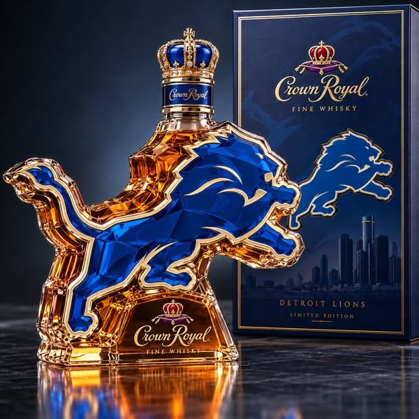 Lion Themed Football Fan Whiskey Decanter