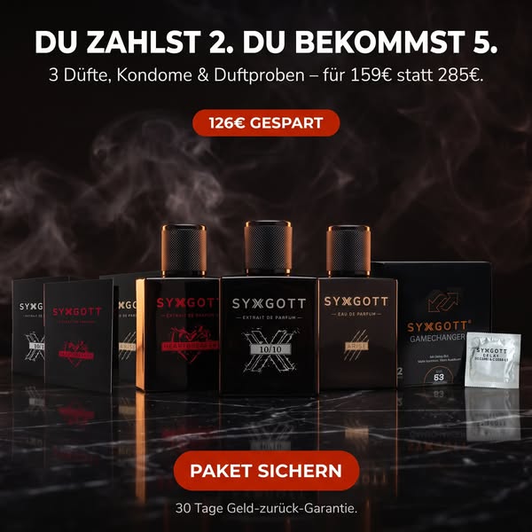 Syxgott Parfum schenkt dir einen Duft + Probenpaket + Geschenk im Wert von 30€