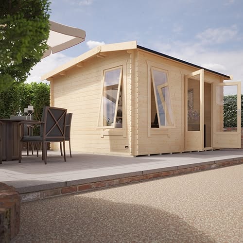 Garden Office - 12'x10' The Lavinia 28mm Log Cabin - 0% Finance - Buy Now Pay Later - Tiger Sheds
