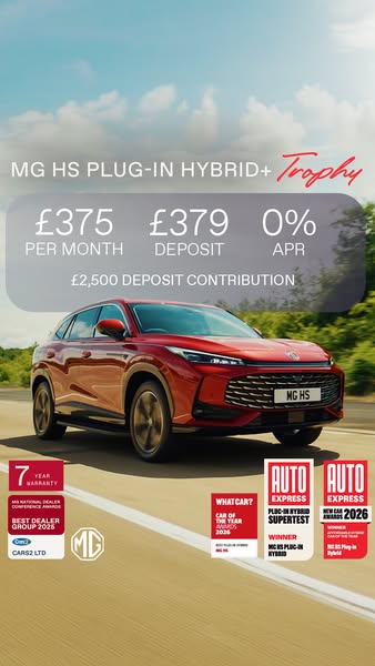 0% PCP: MG HS Plug-in Hybrid Trophy £375 Per Month | Cars2 Yorkshire