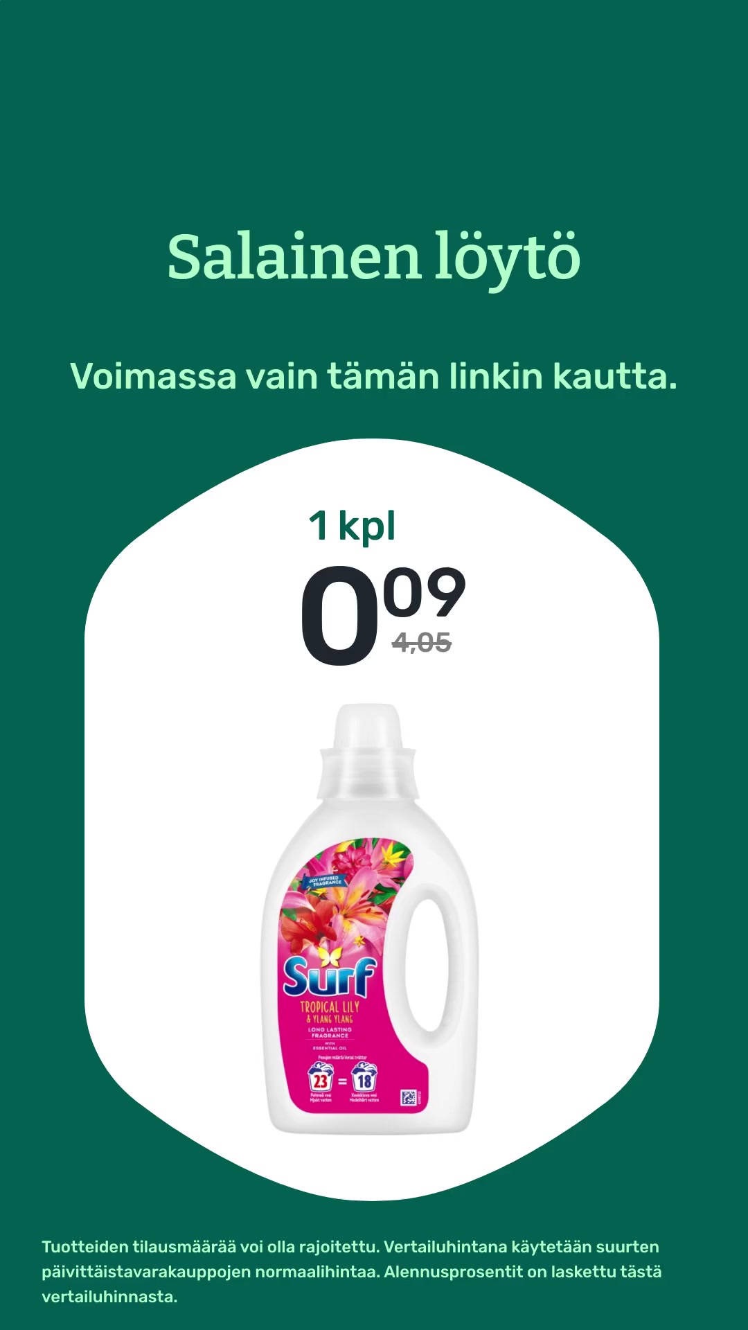 Voimassa vain tämän linkin kautta