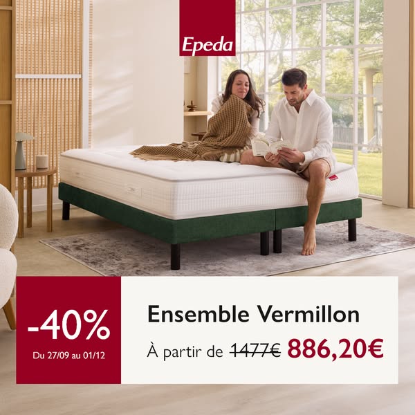40% sur votre lit
