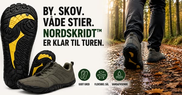 Vandafvisende barfodssko