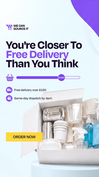 Never run out. One supplier for it all.