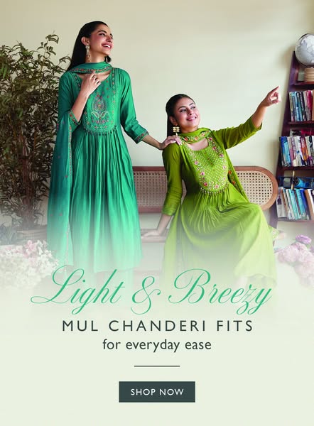 Save on Taruni's Mul Chanderi - Free Shipping Over $225
