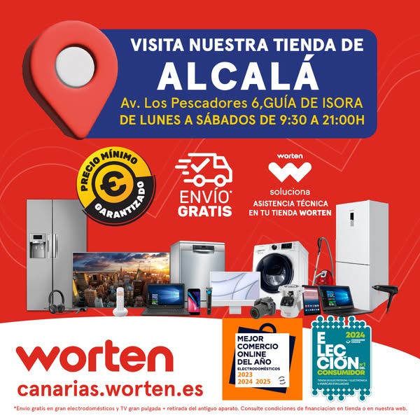 Worten Canarias | Ofertas en Electrónica, Tecnología y Envío Gratis en Electrodomésticos y televisores
