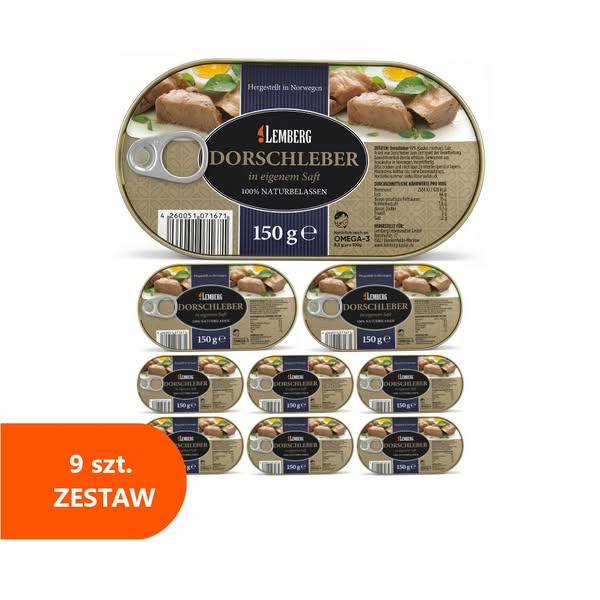 Wątróbka z dorsza 9 x 150g PLN144.00