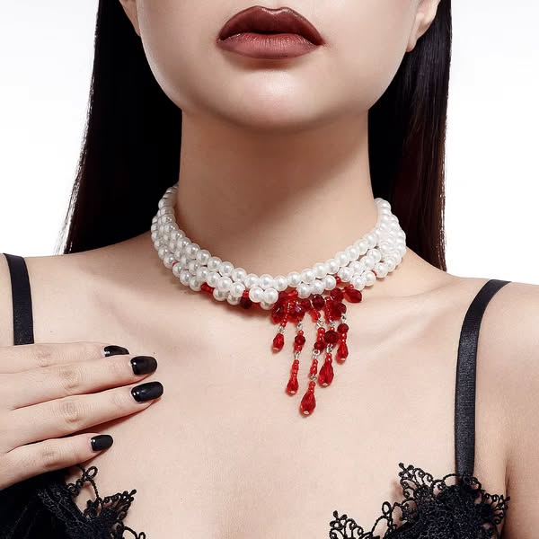 Blood Pearls Necklace