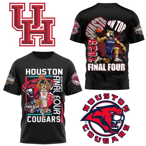 Houston Cougars men's basketball 2025 Hoodie, Tshirt 3D Apparel