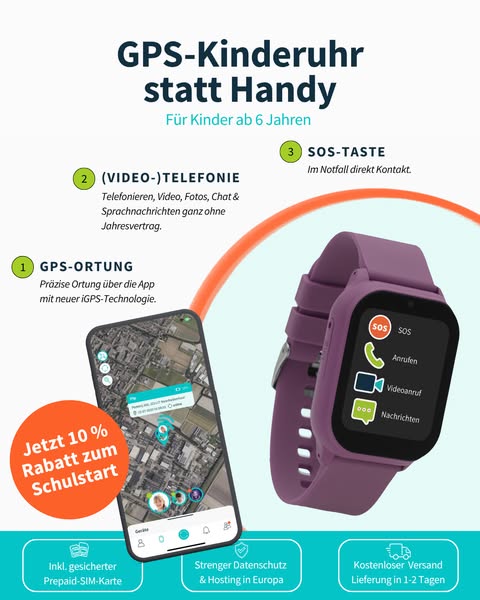 Smartwatch für Kinder ab 6 Jahren