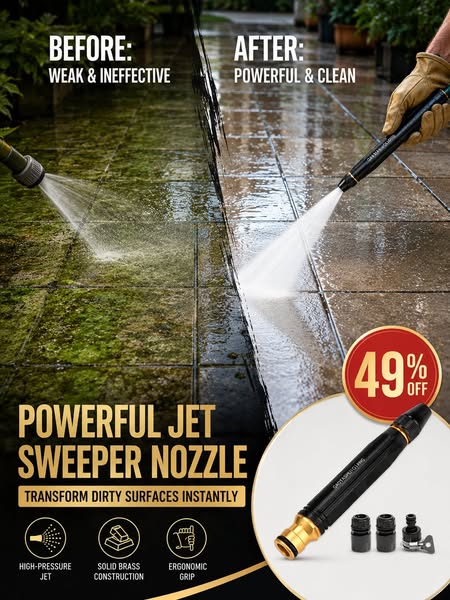 Heavy Duty Adjustable Twist Hose Nozzle Jet Sweeper Nozzle