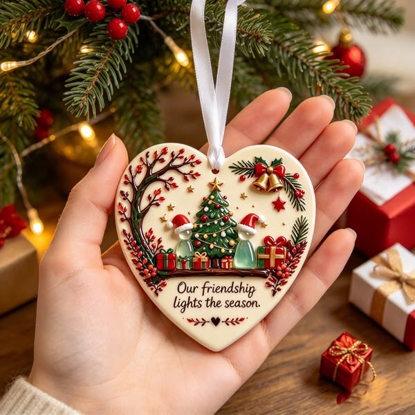 Friendship Heart Christmas Ornament