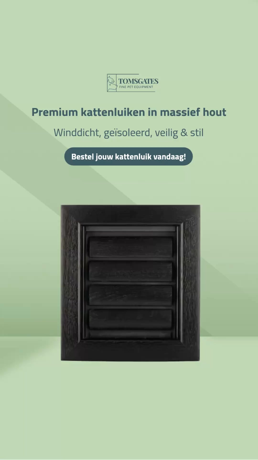 Een prachtig designer kattenluik