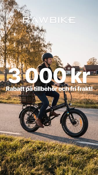3 000 kr rabatt + fri frakt