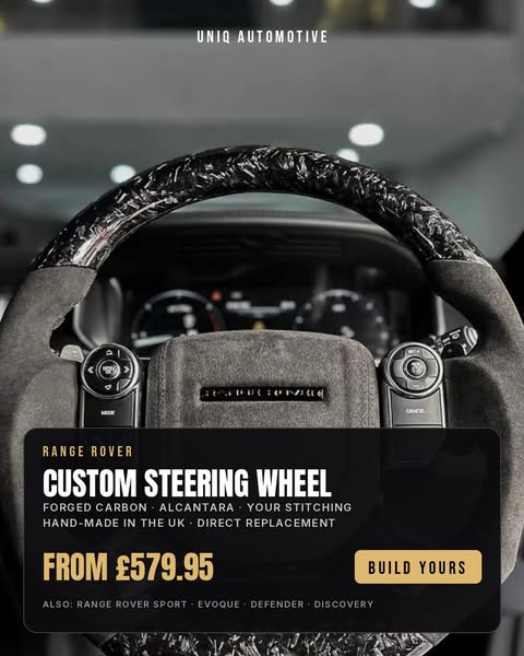 Custom Steering Wheels — Built For Your Range Rover