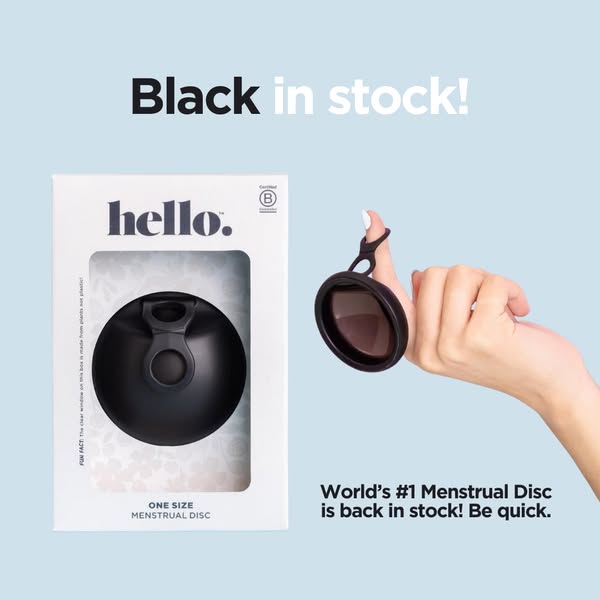 Black Menstrual Disc - Now Back in Stock!