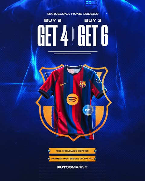 Buy 2, Get 4 Barcelona Jerseys