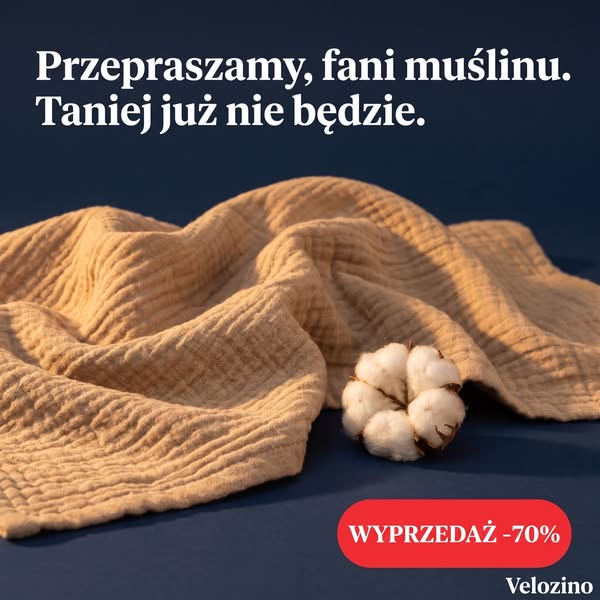 Koc muślinowy z bawełny
