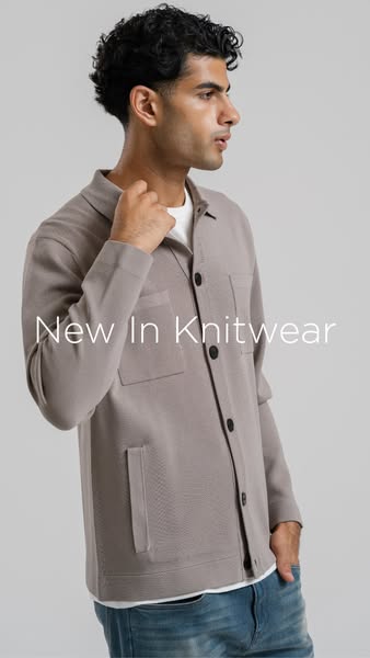 Taupe Knitted Overshirt