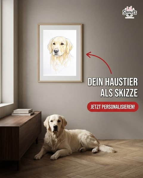 Dein Haustier als Skizze – Poster ab 19,99 €