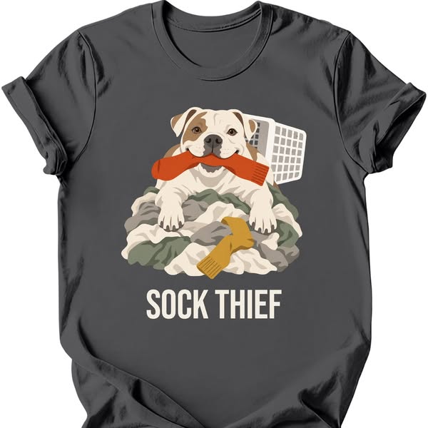 American Bulldog - Sock Thief T-Shirt