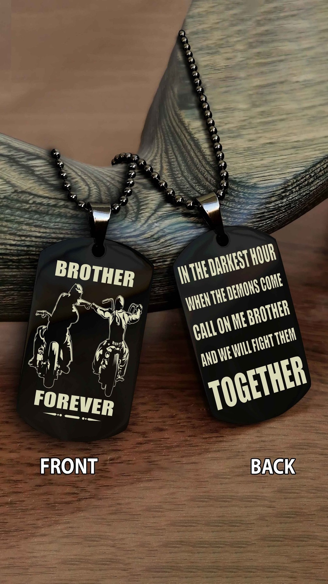 Biker dog tag for Brother