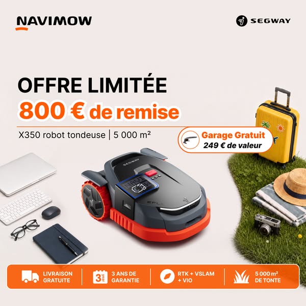 Navimow X350 : 800 € de remise + Garage L offert !