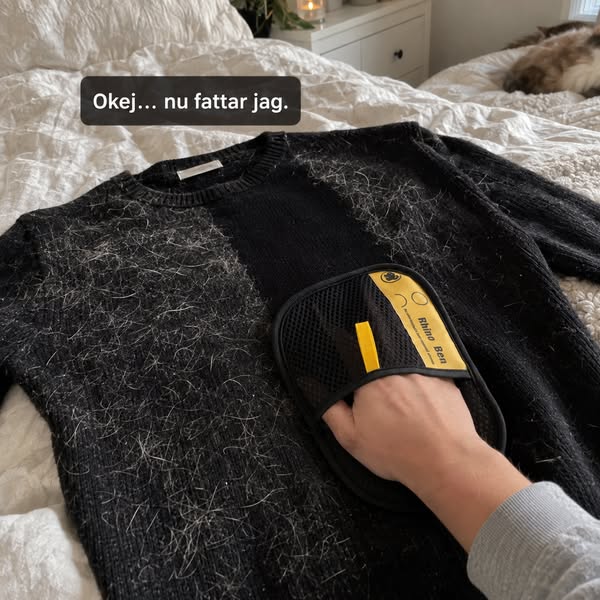 Ta på dig svart utan katthår