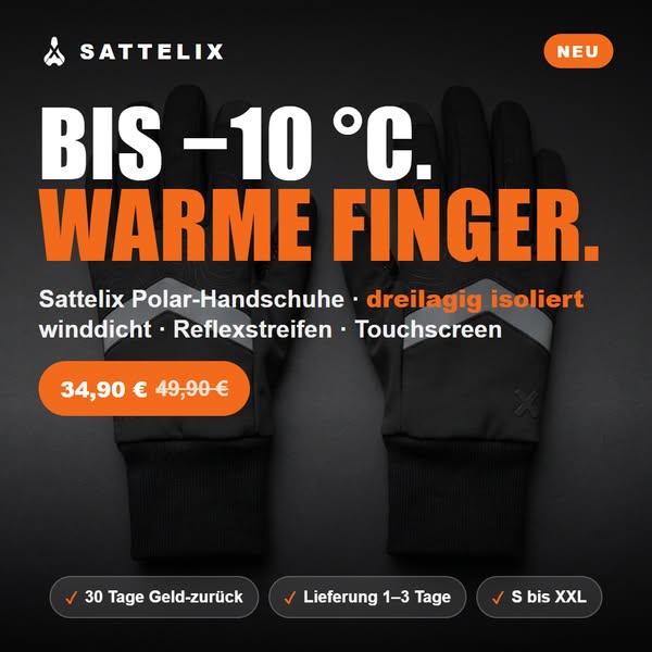 Bis −10 °C. Finger bleiben warm.