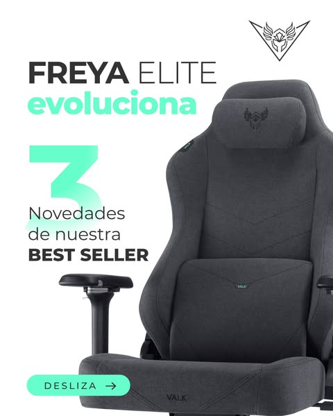 VALK FREYA ELITE – Silla gaming de tela ergonómica