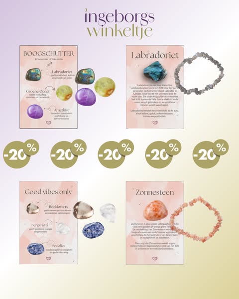 Shop nu met 20% korting