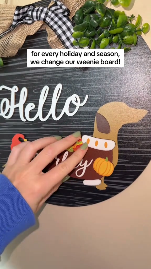 Interchangeable Dachshund Hello Door Sign