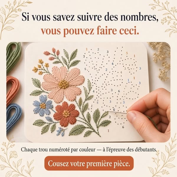 Si vous savez suivre des numéros, vous savez broder