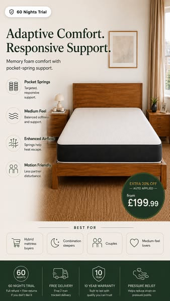 Reign Fusion™ Adaptive Hybrid Mattress
