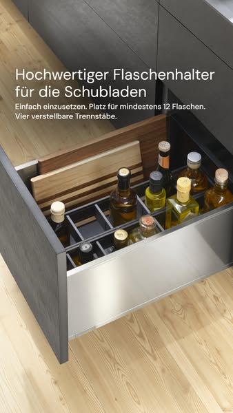 Ordnungssystem für die Flaschenschublade
