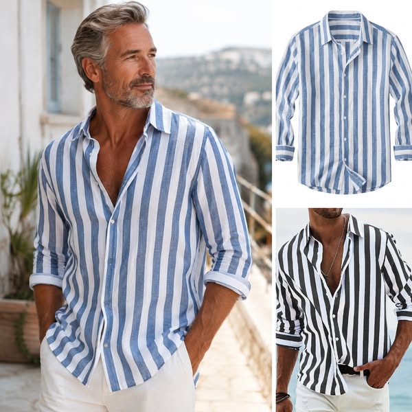 Chemise à rayures DONACCI — maintenant -70%