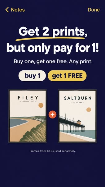 Buy one, get one FREE