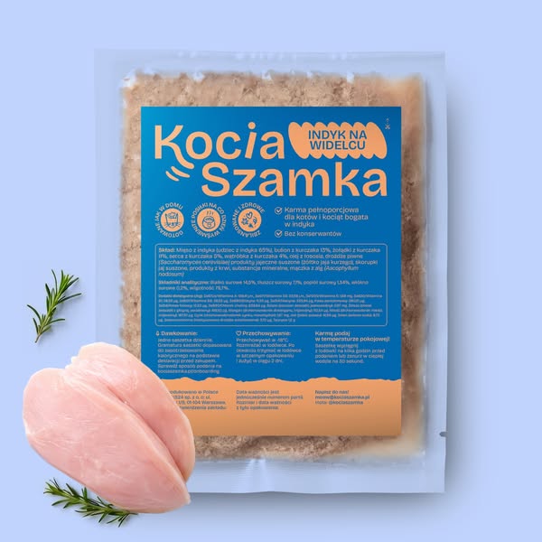 Indyk - świeża karma dla kota