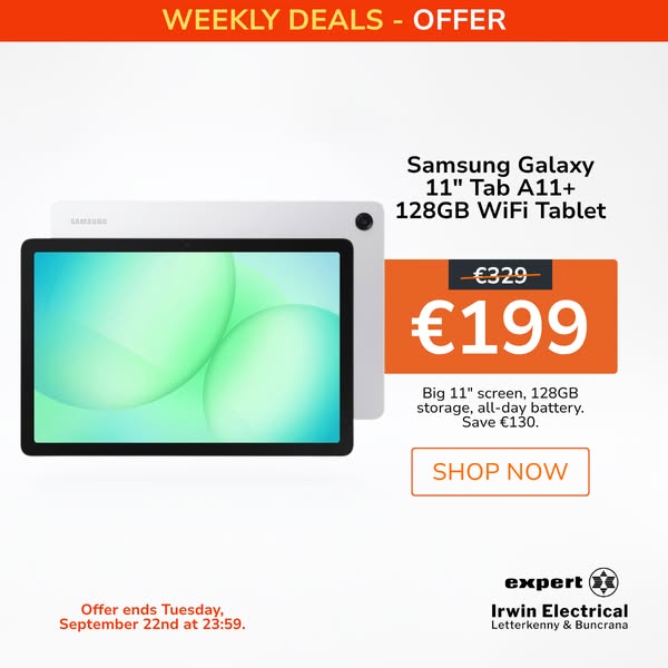 Galaxy Tab A11+ Silver | Now €199