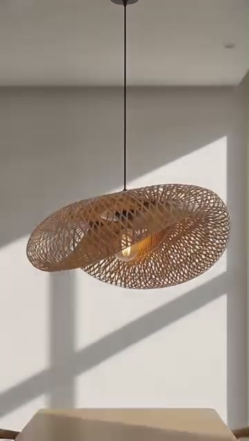 Handcrafted Bamboo Light for Cosy Spaces