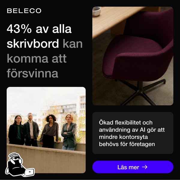 Kontoret används mindre