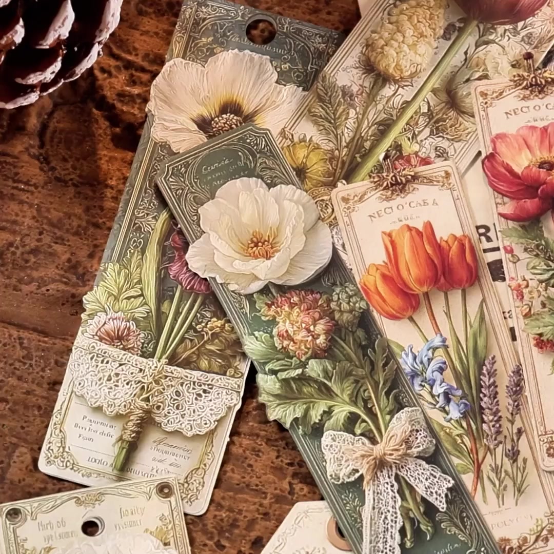 Floral Bookmark Stickers