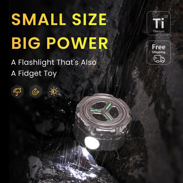 Magnetic Titanium Mini EDC Flashlight & Fidget Toy